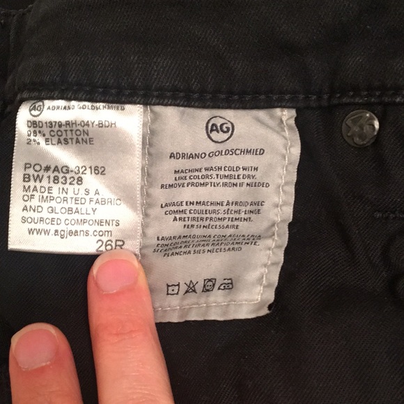 AG Farrah High Rise crop black jeans, Adriano Goldschmeid 26, distressed raw hem - Picture 7 of 12